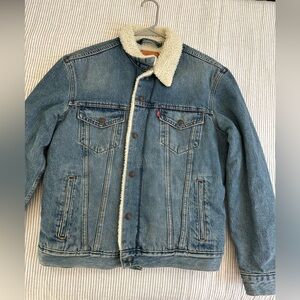 Levi's Blue Denim Jacket with Sherpa Lining